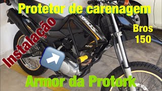 Instalação do Protetor de carenagem Armor da Protork na Honda Bros 150 com Adriano Cabral [upl. by Iphigeniah]