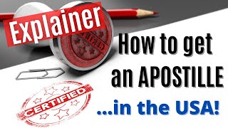 How to get an APOSTILLE in the United States [upl. by Lewison]