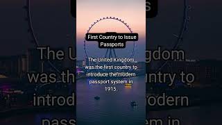 First Country to Issue Passports travel facts passports shorts [upl. by Nilrak]