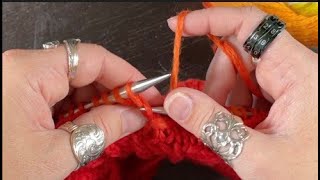 Knitting Ranunculus KnitaLong assistance part 8 Regular RLI right lifted increase [upl. by Assenahs]