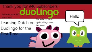 Learning Dutch on Duolingo for the First Time  Thank you for 940 Subscribers [upl. by Hearsh480]