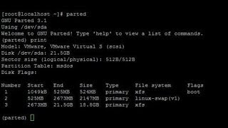 Managing Disk Partition with the parted Tool in CentOS 7 [upl. by Martreb]