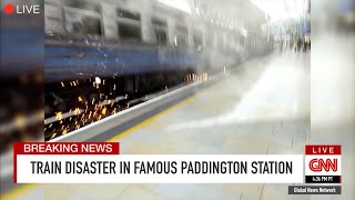 Train Disaster in London Paddington Station CRASH ON VIDEO [upl. by Rosel896]