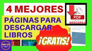 ✅🥇🔥4 MEJORES PÁGINAS SITIOS para DESCARGAR LIBROS🔥GRATIS🔥PDF🔴EPUB COMPLETOS🔴💯 LEGALMENTE🔥2024 [upl. by Egroeg]