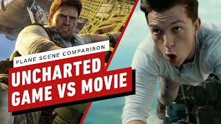 Uncharted Game vs Movie Trailer Plane Scene Comparison [upl. by Olivette]