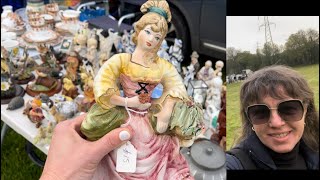 Flea Market UK 🇬🇧 Antique Figurines Large Capodimonte Figurines Antiques UK Car Boot 2024 [upl. by Eirrok]