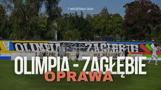 Oprawa meczu zgodowego Olimpia Elbląg  Zagłębie Sosnowiec  7092024 [upl. by Ahseinek]