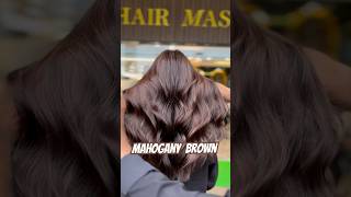 🟤🫘 mahogany brown hair colour done by mehairstyle haircolor trnding trendingshorts [upl. by Nnaeilsel]