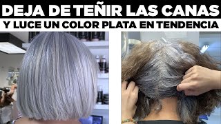 TIENES MUCHAS CANAS DEJA DE TEÑIRLO Y APLICA ESTE TONO PLATA EN SUPER TENDENCIA [upl. by Gninnahc284]