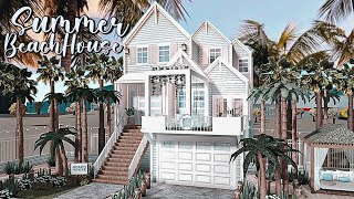 BLOXBURG Summer Beach House  speedbuild  tour 🌊 [upl. by Anual544]