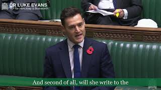 Family farm tax has quotdevastatedquot farmers says Dr Luke Evans MP  In Parliament [upl. by Tiny484]