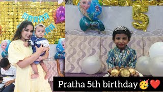 pratha cha 5th birthday celebration 🥳❤️🎂 ll my subscribers 🥺❤️ ll enjoyment ll Vedanti Burud [upl. by Annwahsal935]