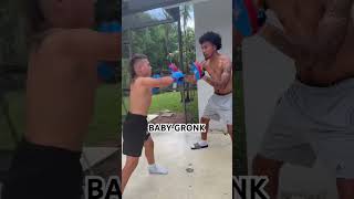 BABY GRONK GETTING READY TO BOX ELI MACK shorts [upl. by Conlan]