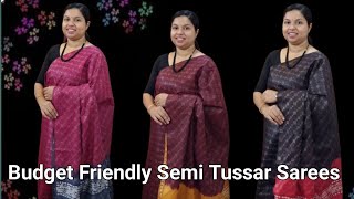 Budget FriendlySemi Tussar Silk SareesBooking  8848089032 9074248160 [upl. by Jestude]