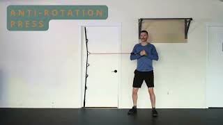 AntiRotation Press with Resistance Bands – Improve Core Stability [upl. by Nej561]