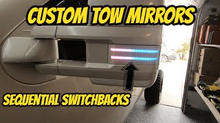 Custom Paintmatched Tow Mirrors  Color Changing LED Sequential Switchbacks [upl. by Porche]