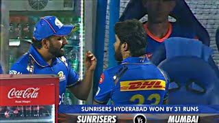 Angry Rohit Sharma lashes out at Hardik Pandya after MI lost the match because of Pandya  MIvsSRH [upl. by Aneekahs]