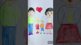 viralcute family drawingcute drawing cuppycakesong [upl. by Ecirtel]