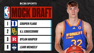 WAYTOOEARLY 2025 NBA Mock Draft Cooper Flagg goes No 1 overall  CBS Sports [upl. by Ennagrom]