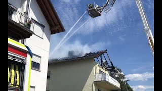 Gelnhausen Dachstuhlbrand in Roth Bewohner retten sich [upl. by Vivian542]