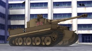 Girls und Panzer panzer IV vs Tiger I With Wot gun sounds [upl. by Yhtur5]