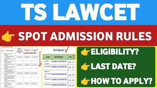 TS Lawcet Spot Admission NotificationStudentUpdates247 [upl. by Polloch]