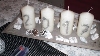 DIY  Kerzen als kleine einfache Silvesterdeko [upl. by Octavie]