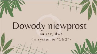 Dowody nie wprost KRZ Dowody na quotraz dwaquot w systemie quot1amp2quot [upl. by Axela725]