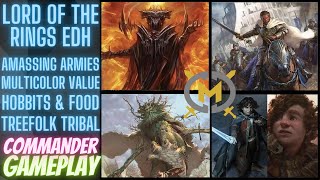 Lord of the Rings Commander  Aragorn Frodo amp Sam Fanghorn Sauron  EDH Format [upl. by Rawde]