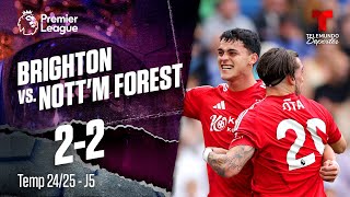 Highlights amp Goals Brighton vs Nottingham Forest 22  Premier League  Telemundo Deportes [upl. by Boniface]