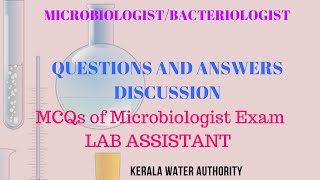 MICROBIOLOGY MCQs FOR MICROBIOLOGIST LAB ASSISTANT EXAMINATION I KERALA WATER AUTHORITYkwa kpsc [upl. by Nojram]