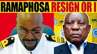 Cyril Ramaphosa resignation demand from exSA Navy officer Sylvester Mangolele [upl. by Champ]