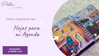 Como imprimir las hojas y portadas para una agenda [upl. by Akena246]