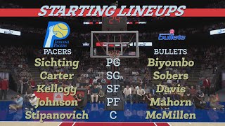 NBA 2K25MagicBird EraIndiana Pacers FranchiseS1 E10at Washington Bullets CPU vs CPU [upl. by Husha]