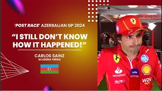 Carlos Sainz Post Race Interview Azerbaijan GP 2024 [upl. by Anderson]