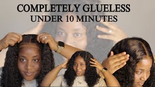 Attempting To Install A Wig For The FIRST Time  Glueless Pre Cut 5x7 Closure Wig  Asteria Hair [upl. by Enois]