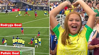 COMPLETELY CRAZY Reactions to Rodrygo Goal amp Pulisic Freekick Goal [upl. by Standford714]