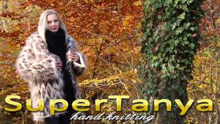 Hand knitted leopard pattern mohair fuzzy coat by SuperTanya 26112012 [upl. by Illoh]