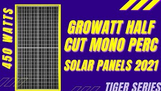 Growatt Half Cut Mono Perc 450 Watts Solar Panels 2021  Tiger Series Price [upl. by Spracklen442]