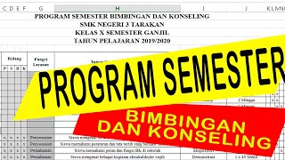 Program Semester Bimbingan dan Konseling [upl. by Ailices]