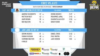 Bradford Premier League  Division 1  East Bierley CC 1st XI v Jer Lane CC 1st XI [upl. by Breskin]