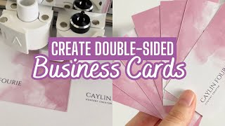 Make DoubleSided Business Cards Instantly with Cricut  Heres How [upl. by Conlin]