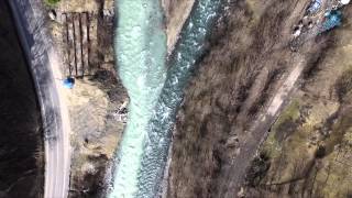 Confluence of Black and White Aragvi in Georgia Aerial Video [upl. by Burn]