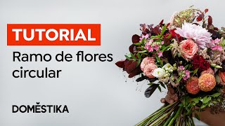 TUTORIAL DIY cómo hacer un RAMO de FLORES con la TÉCNICA en ESPIRAL  Savia Bruta  Domestika [upl. by Elberfeld386]