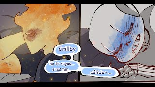 Dormir en casa de Grillby ❤ Sansby  Grillby x Sans ❤ [upl. by Atteiram]