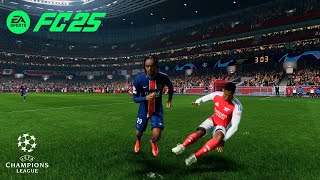 Arsenal Vs PSG  Ft Saka Dembele Hakimi  UEFA Champions League  Full Match  FC 24 [upl. by Haerdna]