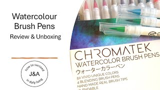 Watercolour Brush Pens Chromatek Watercolour Pens Chromatek Watercolour Pens Review and Unboxing [upl. by Enyrhtak]