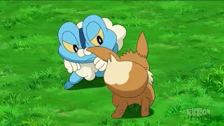 Goh’s froakie evolves into frogadier [upl. by Roxana]