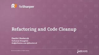 Refactoring and Code Cleanup with ReSharper [upl. by Oremor]