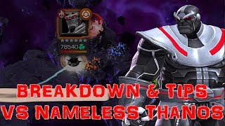 MARVEL CONTEST OF CHAMPIONS Nameless Thanos Boss Fight Breakdown And Tips [upl. by Meneau]